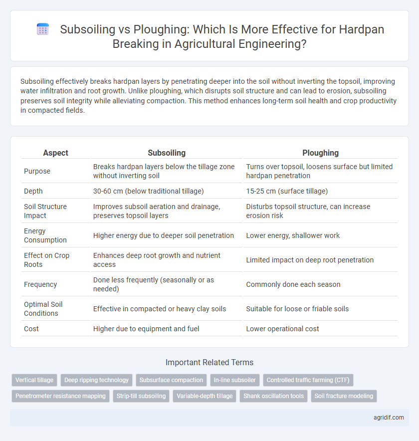 Subsoiling vs Ploughing: Which Is More Effective for Hardpan Breaking in Agricultural Engineering?