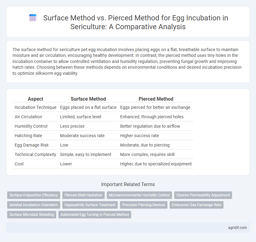 Surface Method vs. Pierced Method for Egg Incubation in Sericulture: A Comparative Analysis