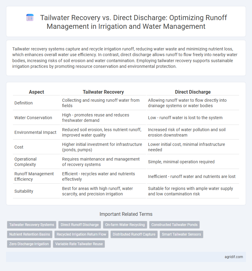 Tailwater Recovery vs. Direct Discharge: Optimizing Runoff Management in Irrigation and Water Management