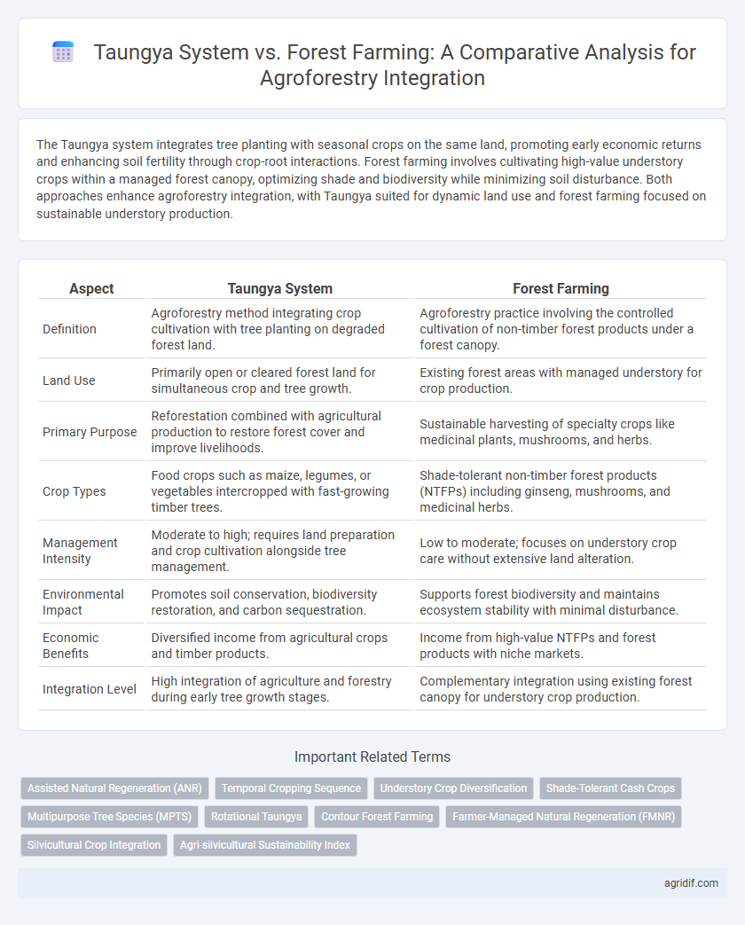 Taungya System vs. Forest Farming: A Comparative Analysis for Agroforestry Integration
