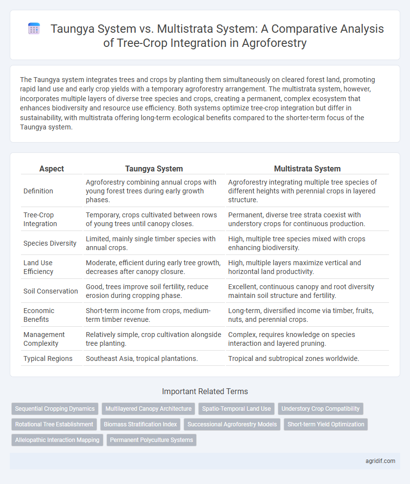 Taungya System vs. Multistrata System: A Comparative Analysis of Tree-Crop Integration in Agroforestry