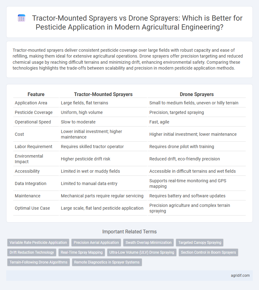 Tractor-Mounted Sprayers vs Drone Sprayers: Which is Better for Pesticide Application in Modern Agricultural Engineering?