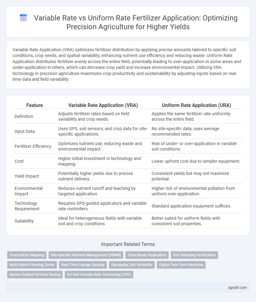 Variable Rate vs Uniform Rate Fertilizer Application: Optimizing Precision Agriculture for Higher Yields