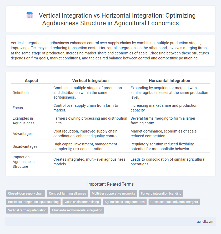 Vertical Integration vs Horizontal Integration: Optimizing Agribusiness Structure in Agricultural Economics
