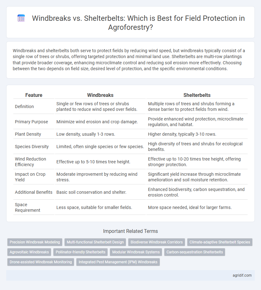 Windbreaks vs. Shelterbelts: Which is Best for Field Protection in Agroforestry?